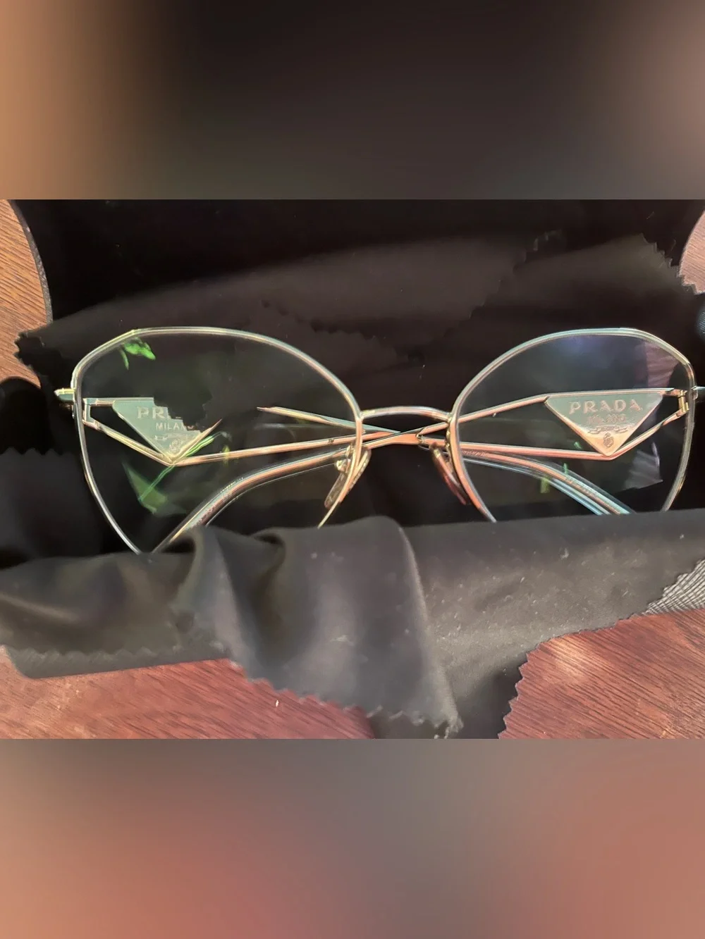 Prada - eyeglass frames - PR 52ZV - pale gold